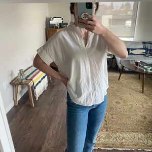 Madewell White courier shirt in linen